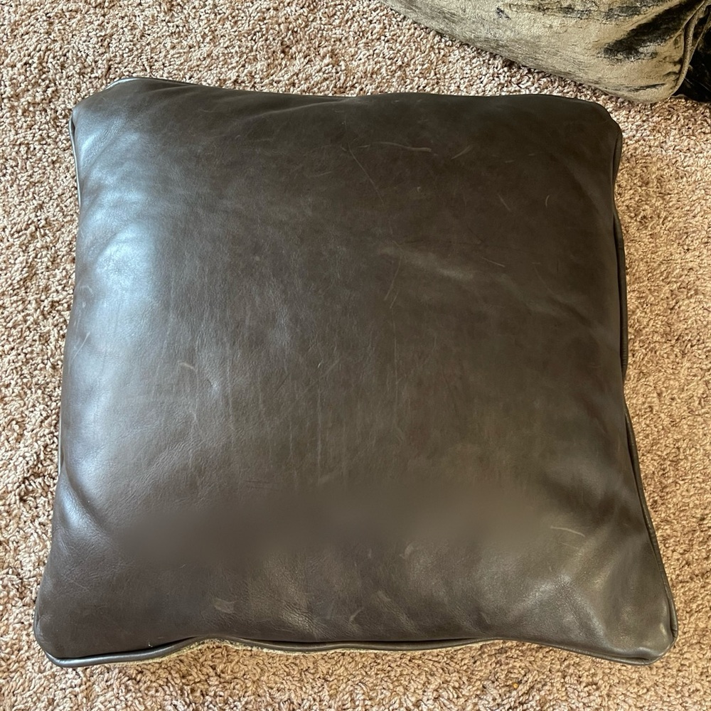 Leather Deor Pillow